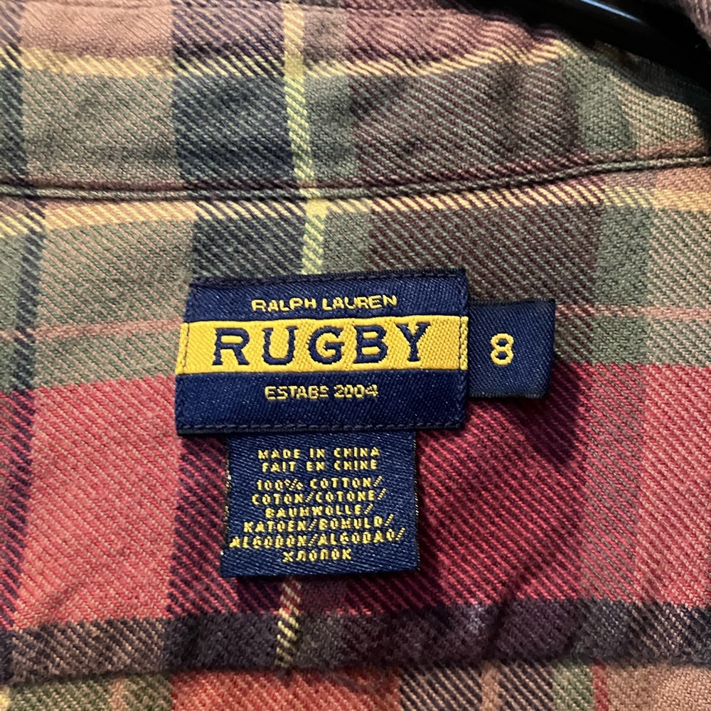 Vintage Rugby Ralph Lauren plaid button down top - Picture 2 of 2